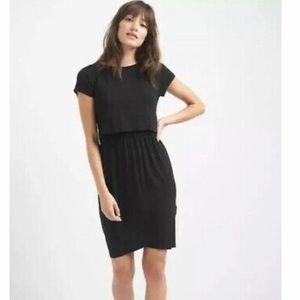 NWT Blk Gap Maternity Nursing T-Shirt Dress Medium